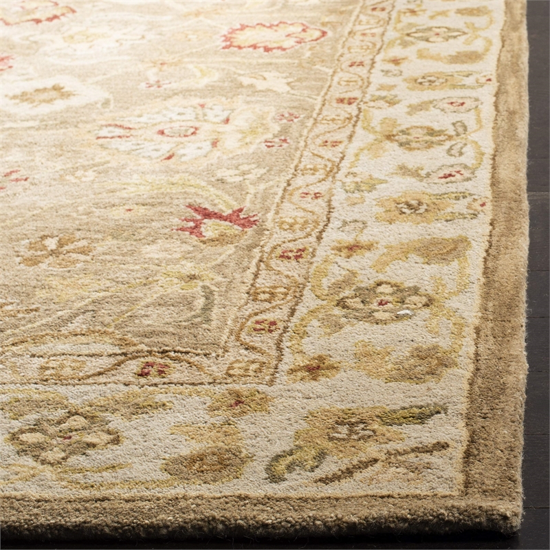 Safavieh Antiquity 8' X 10' Hand Tufted Wool Rug in Brown and Beige