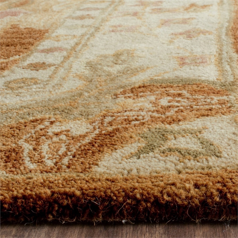 Safavieh Antiquity 3' X 5' Hand Tufted Wool Rug in Brown and Beige