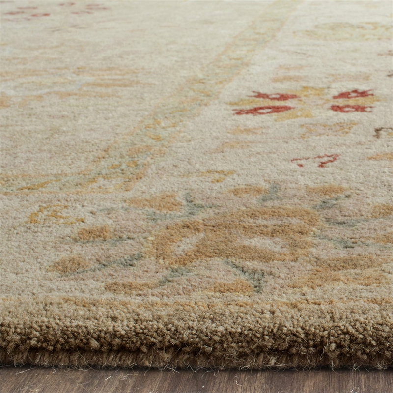 Safavieh Antiquity 2' X 3' Hand Tufted Wool Rug in Taupe and Beige