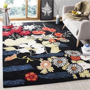 Safavieh Bella 4' X 6' Hand Tufted Wool Pile Rug in Black