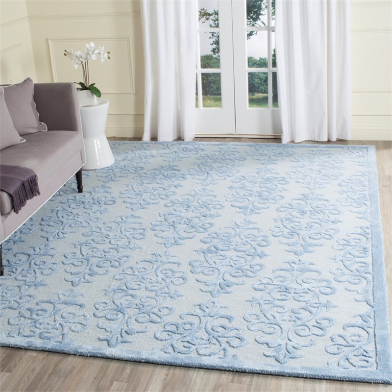 Safavieh Bella 8' X 10' Hand Tufted Wool Pile Rug in Sand and Ivory