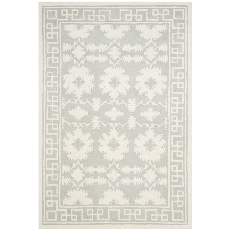 Safavieh Bella 4' X 6' Hand Tufted Wool Pile Rug in Gray and Ivory