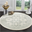 Safavieh Bella 5' Round Hand Tufted Wool Rug in Gray and Ivory