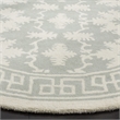 Safavieh Bella 5' Round Hand Tufted Wool Rug in Gray and Ivory