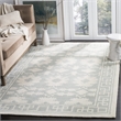 Safavieh Bella 5' Square Hand Tufted Wool Rug in Gray and Ivory