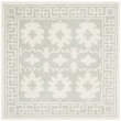 Safavieh Bella 5' Square Hand Tufted Wool Rug in Gray and Ivory