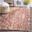 Safavieh Bella 5' Square Hand Tufted Wool Rug in Rose and Taupe
