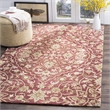 Safavieh Bella 5' Square Hand Tufted Wool Rug in Rose and Taupe