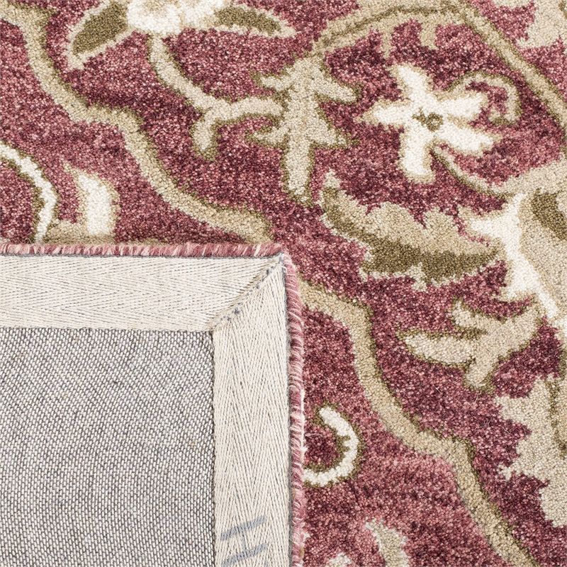 Safavieh Bella 6' X 9' Hand Tufted Wool Pile Rug in Rose and Taupe