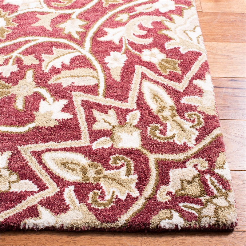 Safavieh Bella 8' X 10' Hand Tufted Wool Pile Rug in Rose and Taupe