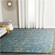 Safavieh Bella 5' Square Hand Tufted Wool Rug in Blue and Taupe