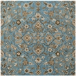 Safavieh Bella 5' Square Hand Tufted Wool Rug in Blue and Taupe