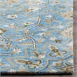 Safavieh Bella 5' Square Hand Tufted Wool Rug in Blue and Taupe