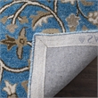 Safavieh Bella 5' Square Hand Tufted Wool Rug in Blue and Taupe