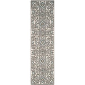 Safavieh Blossom 4' X 6' Hand Hooked Wool Rug in Gray