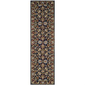 Safavieh Blossom 5' X 8' Hand Hooked Wool Rug in Navy