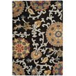 Safavieh Blossom 5' X 8' Hand Hooked Wool Rug in Charcoal