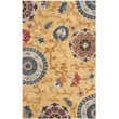 Safavieh Blossom 4' X 6' Hand Hooked Wool Rug in Gold