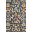 Safavieh Blossom 5' X 8' Hand Hooked Wool Rug in Navy