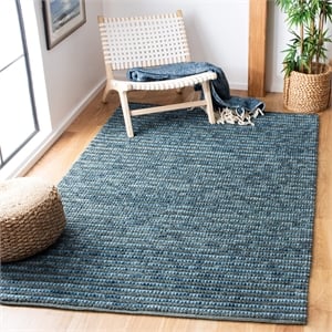 Safavieh Bohemian 10' Square Hand Woven Rug in Dark Blue