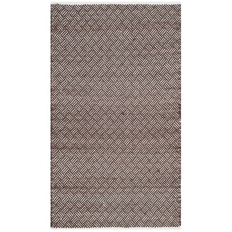 Safavieh Boston 3' X 5' Hand Woven Cotton Pile Rug in Brown