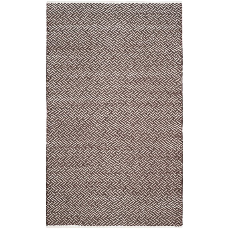 Safavieh Boston 5' X 8' Hand Woven Cotton Pile Rug in Brown