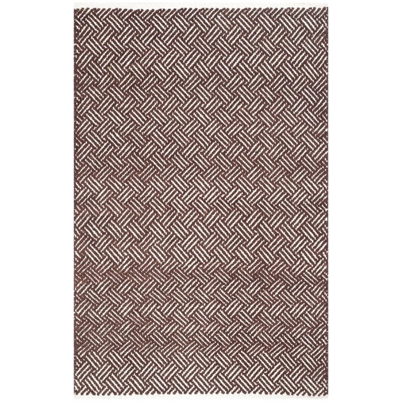 Safavieh Boston 5' X 8' Hand Woven Cotton Pile Rug in Brown