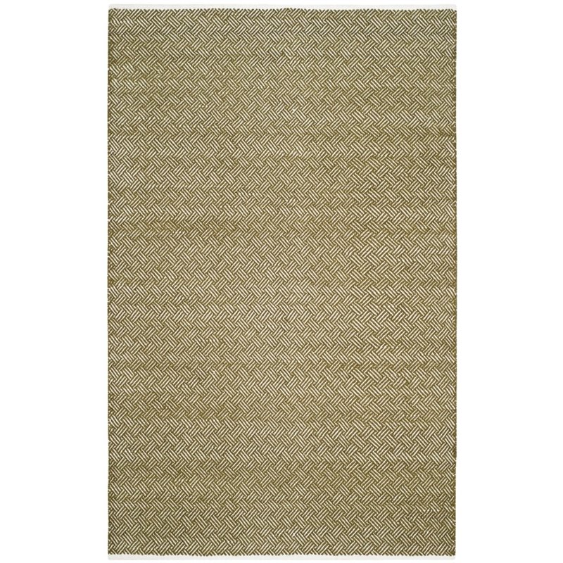 Safavieh Boston 3' X 5' Hand Woven Cotton Pile Rug in Olive