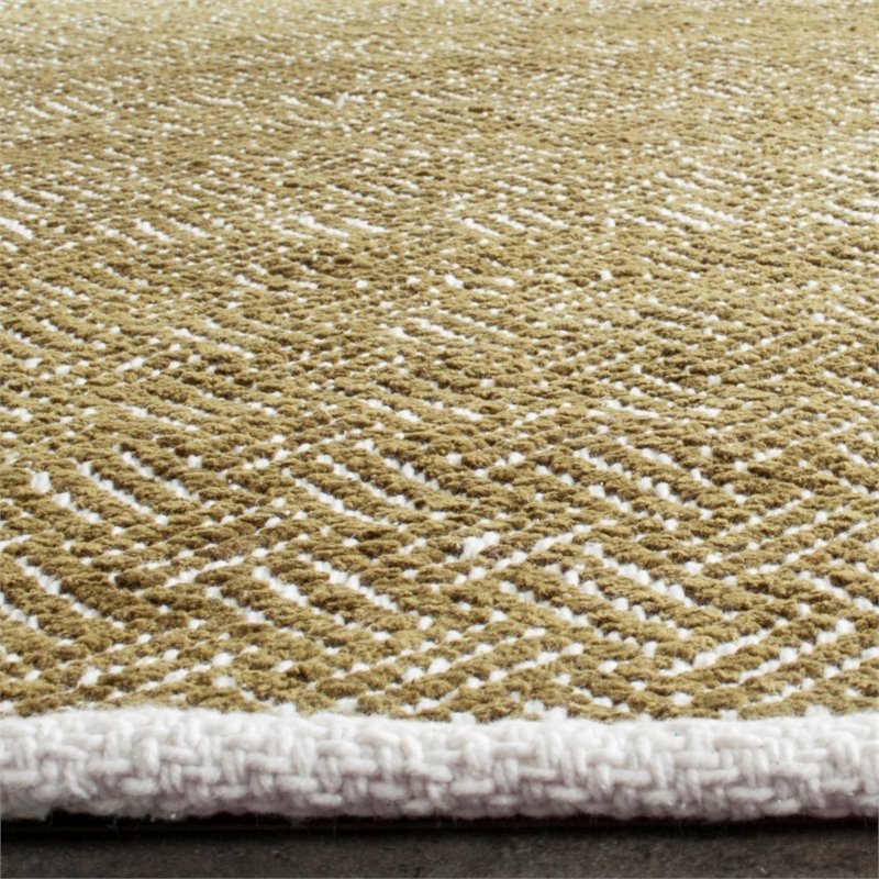 Safavieh Boston 3' X 5' Hand Woven Cotton Pile Rug in Olive