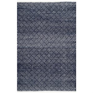 Safavieh Boston 4' Square Hand Woven Cotton Pile Rug in Navy