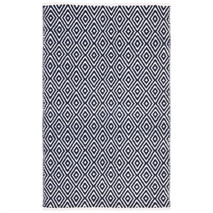 Safavieh Boston 2'6&quot X 4' Hand Woven Cotton Pile Rug in Navy