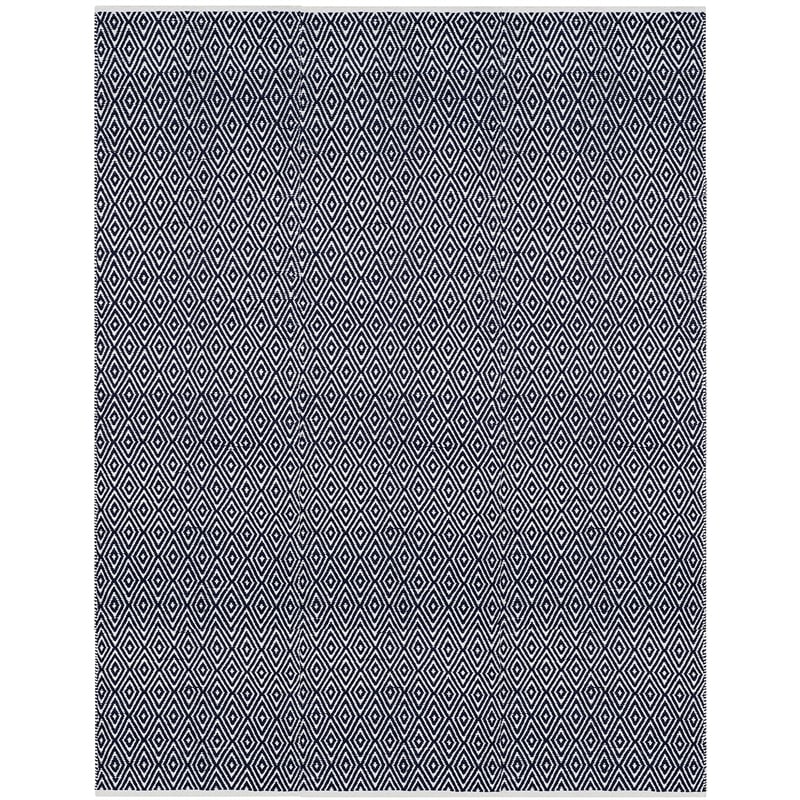 Safavieh Boston 6' X 9' Hand Woven Cotton Pile Rug in Navy