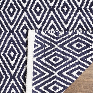 Safavieh Boston 8' X 10' Hand Woven Cotton Pile Rug in Navy