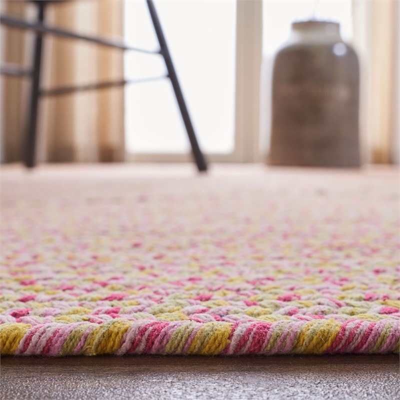Safavieh Braided 6' Square Hand Woven Cotton Pile Rug
