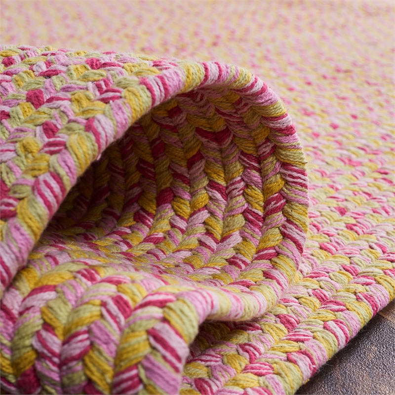 Safavieh Braided 6' Square Hand Woven Cotton Pile Rug