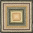 Safavieh Braided 4' Square Hand Woven Polypropylene Rug in Blue