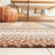 Safavieh Braided 4' Round Hand Woven Polypropylene Rug in Brown