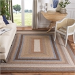 Safavieh Braided 4' Square Hand Woven Polypropylene Rug in Brown