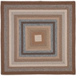 Safavieh Braided 4' Square Hand Woven Polypropylene Rug in Brown