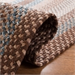 Safavieh Braided 4' Square Hand Woven Polypropylene Rug in Brown