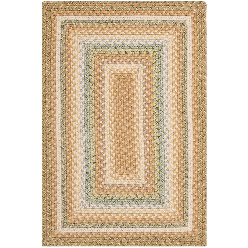 Safavieh Braided 2' X 3' Hand Woven Polypropylene Rug in Tan