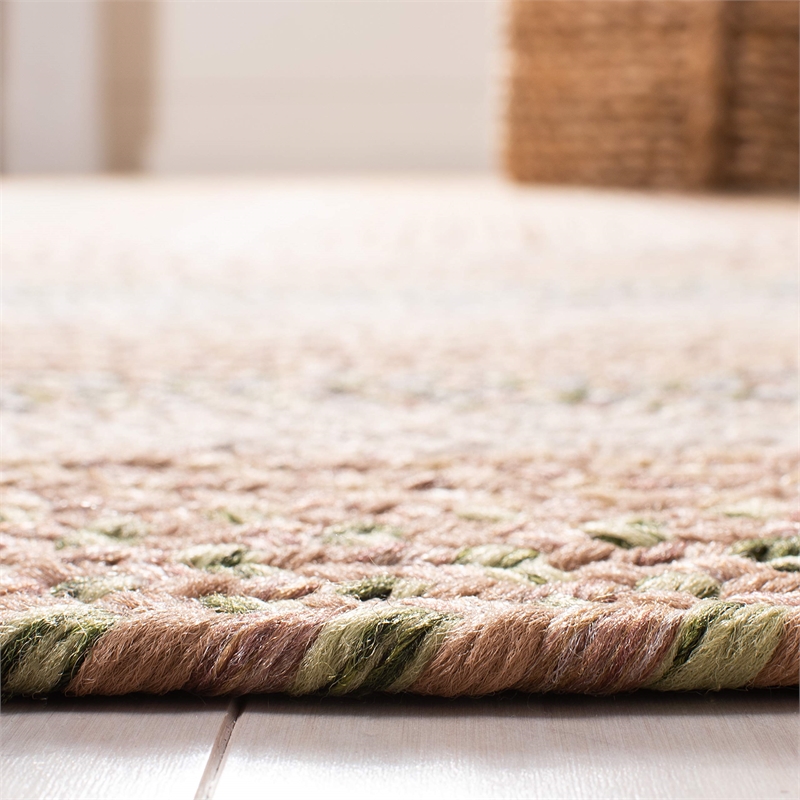 Safavieh Braided 2' X 3' Hand Woven Polypropylene Rug in Tan