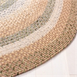 Safavieh Braided 4' Round Hand Woven Polypropylene Rug in Tan
