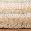 Safavieh Braided 4' Round Hand Woven Polypropylene Rug in Tan