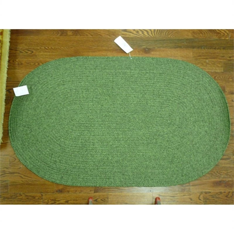 Safavieh Braided 9' X 12' Oval Hand Woven Polypropylene Rug in Green