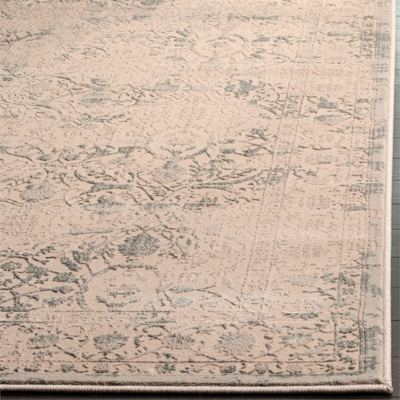 Safavieh Brilliance 4' X 6' Power Loomed Rug in Cream and Light Blue