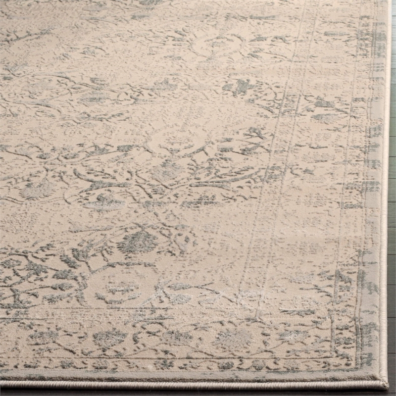 Safavieh Brilliance 9' X 12' Power Loomed Rug in Cream and Light Blue
