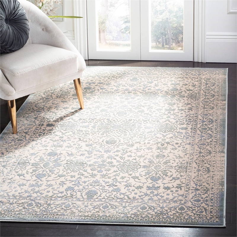 Safavieh Brilliance 4' X 6' Power Loomed Rug in Cream and Sage