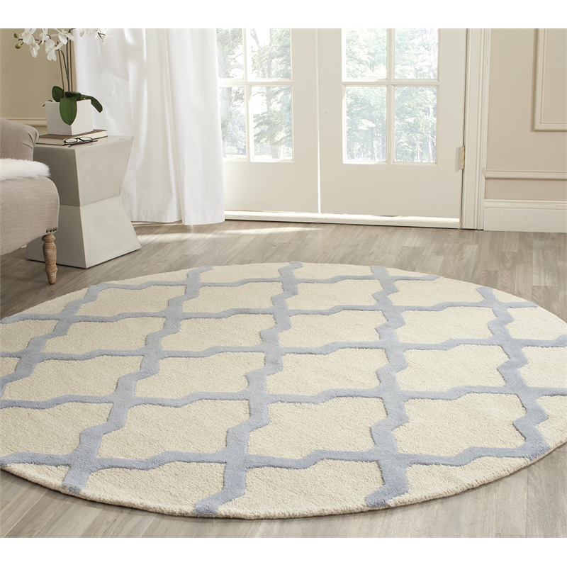 Safavieh Cambridge 6' Round Hand Tufted Wool Rug