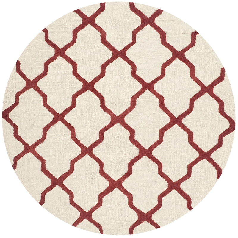 Safavieh Cambridge 6' Round Hand Tufted Wool Rug
